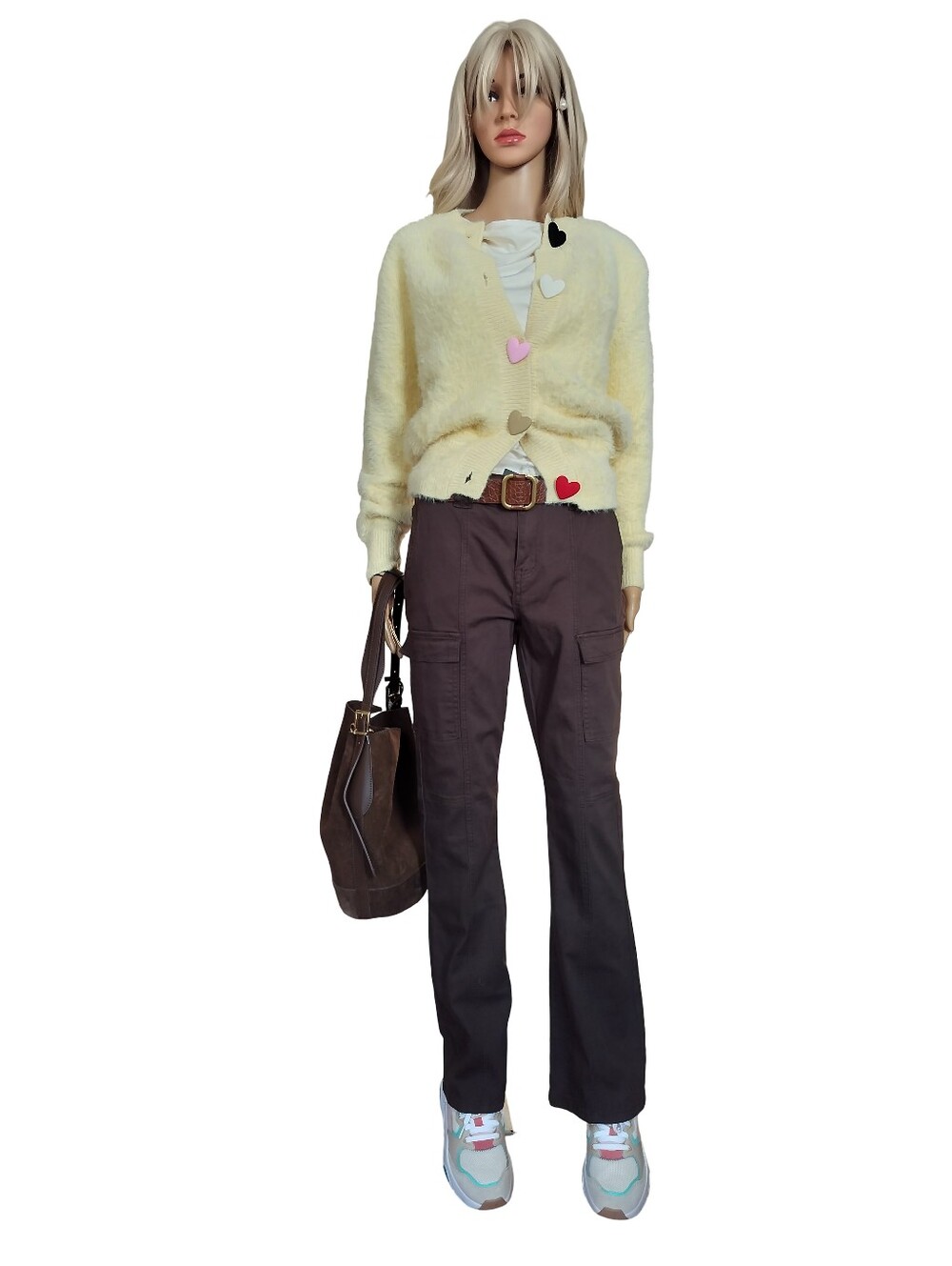 Italian Brown Suede Bucket Bag - Women NWT - Picture 7 of 7